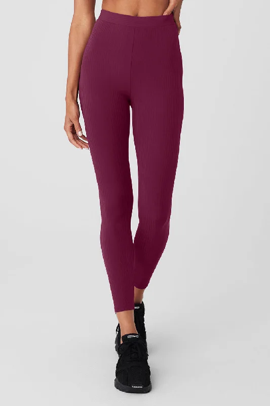 High-Waist 7/8 Run It Back Legging - Wild Berry