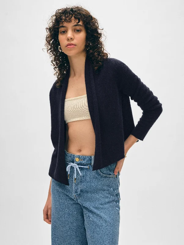 lightweight women cardigan for spring and fallCashmere Cropped Trapeze Cardigan