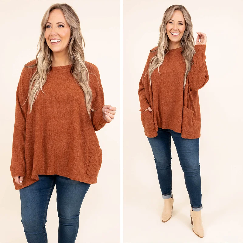 maternity women cardigan for expecting momsFollowing The Sun Top, Cinnamon