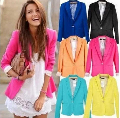 Lowest Fall Promotion  blazer women suit blazer foldable brand jacket  spandex with lining Vogue refresh blazers Free shipping