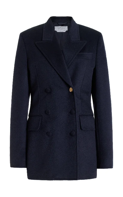 Nico Blazer in Dark Navy Cashmere