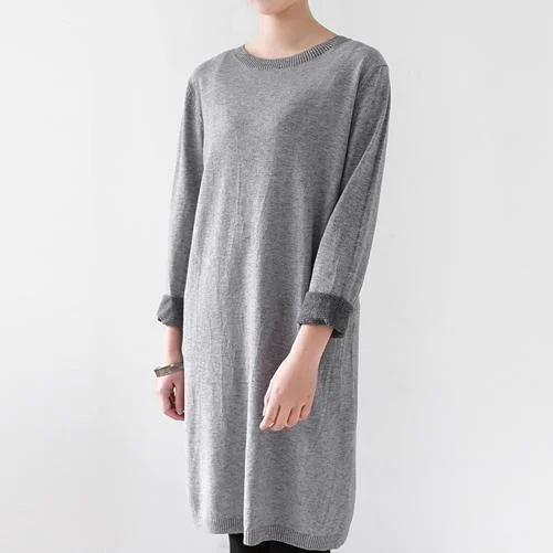 Empire Waist Women's Alpaca Wool Sweater Dresses in Earthy Tones2017 spring cashmere sweater dresses woolen knit dress