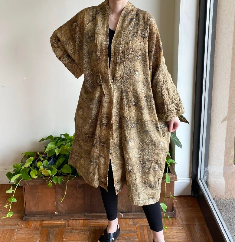 Charming Coat In Marrakesh Printed Linen