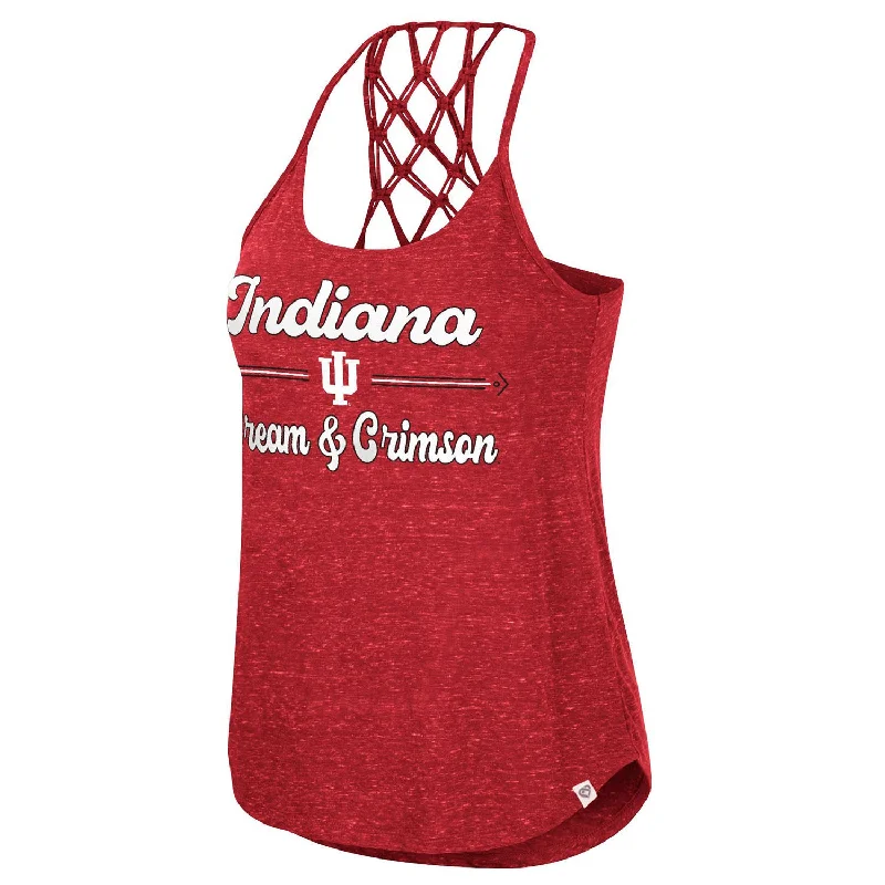 Graphic Print Women T Shirt for a Trendy StatementLadies Indiana Hoosiers Macrame Tank Top