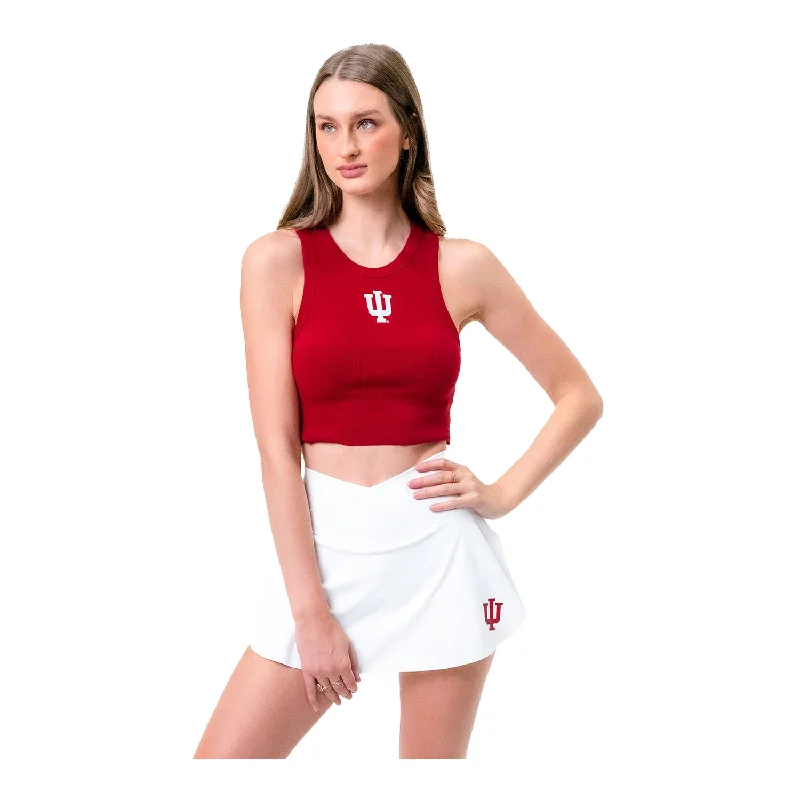 Striped Women T Shirt in a Classic PatternLadies Indiana Hoosiers Ribbed Tailgate Crimson Tank