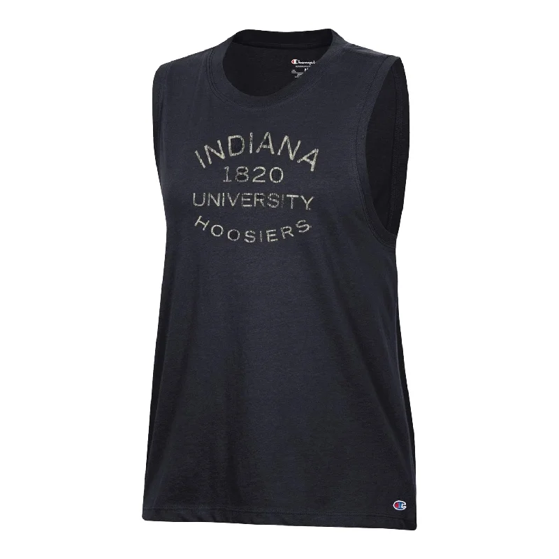 Tie - Dye Women T Shirt with a Bohemian VibeLadies Indiana Hoosiers Core Black Muscle Tank