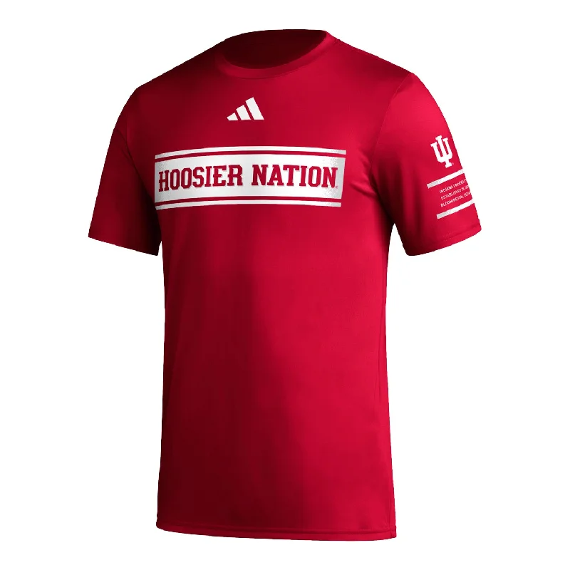 Striped Women T Shirt in a Classic PatternIndiana Hoosiers Adidas Pre-Game Hoosier Nation Crimson T-Shirt