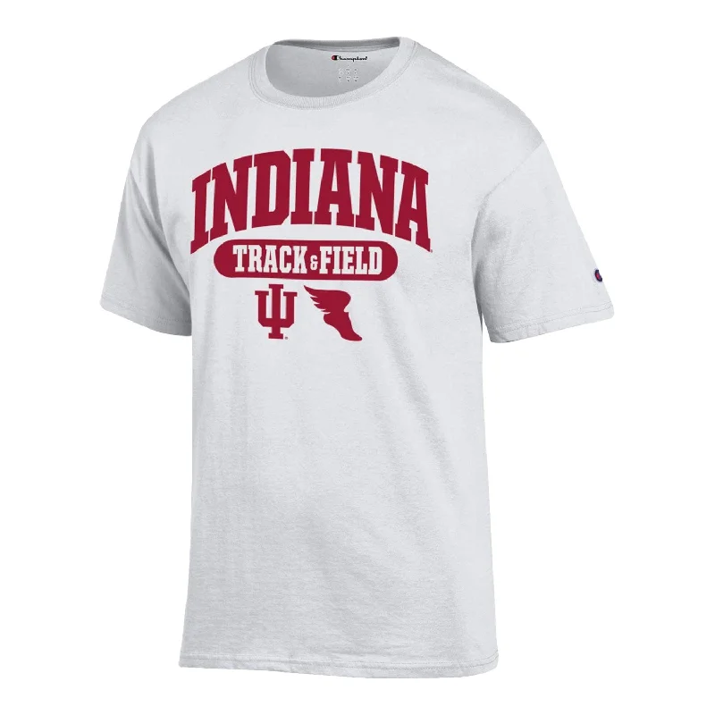 Organic Cotton Women T Shirt for Eco - Conscious WearersIndiana Hoosiers Track & Field White T-Shirt