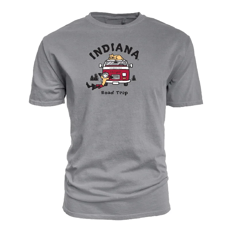 Long Sleeve Women T Shirt for Cooler WeatherIndiana Hoosiers Life is Good Road Trip T-Shirt