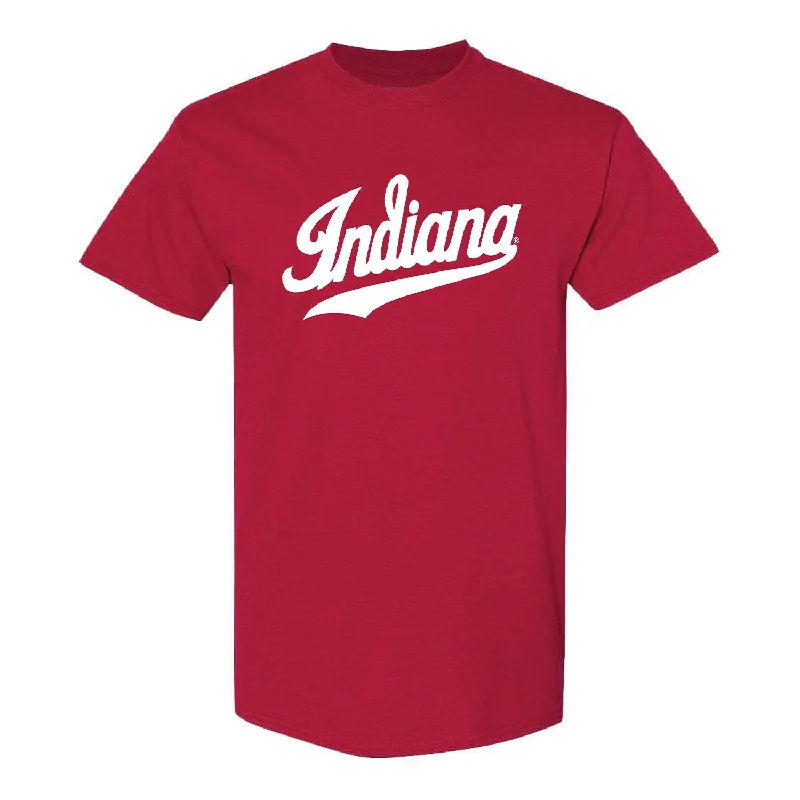 Long Sleeve Women T Shirt for Cooler WeatherIndiana Hoosiers Script Crimson T-Shirt