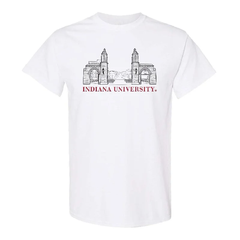 Moisture - Wicking Women T Shirt for Active LifestylesIndiana Hoosiers Sample Gates White T-Shirt