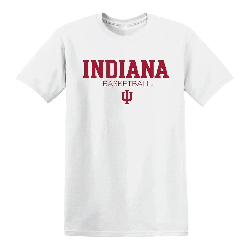 Organic Cotton Women T Shirt for Eco - Conscious WearersIndiana Hoosiers Basketball White T-Shirt