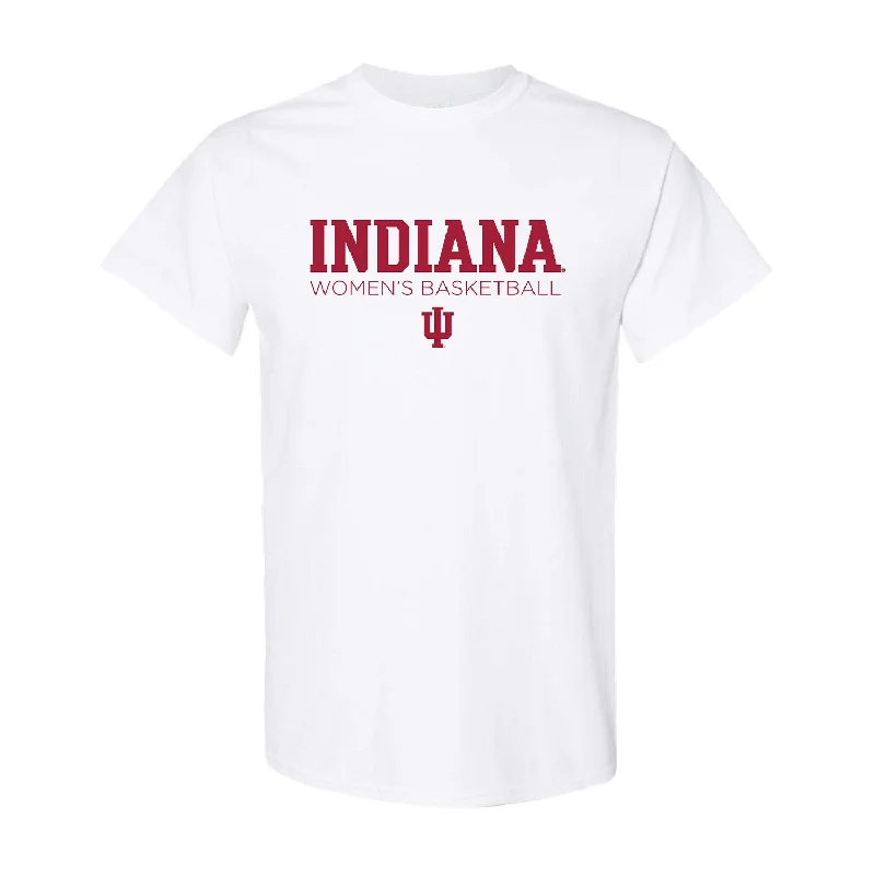 Crew Neck Women T Shirt with a Timeless DesignIndiana Hoosiers Women's Basketball White T-Shirt