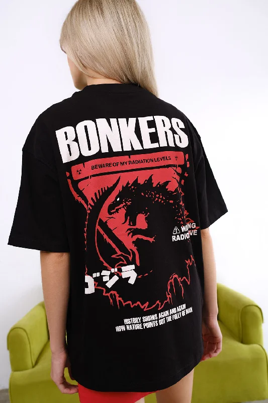 Crop Top Women T Shirt to Pair with High - Waisted BottomsKing Of The Monsters Oversized T-shirt