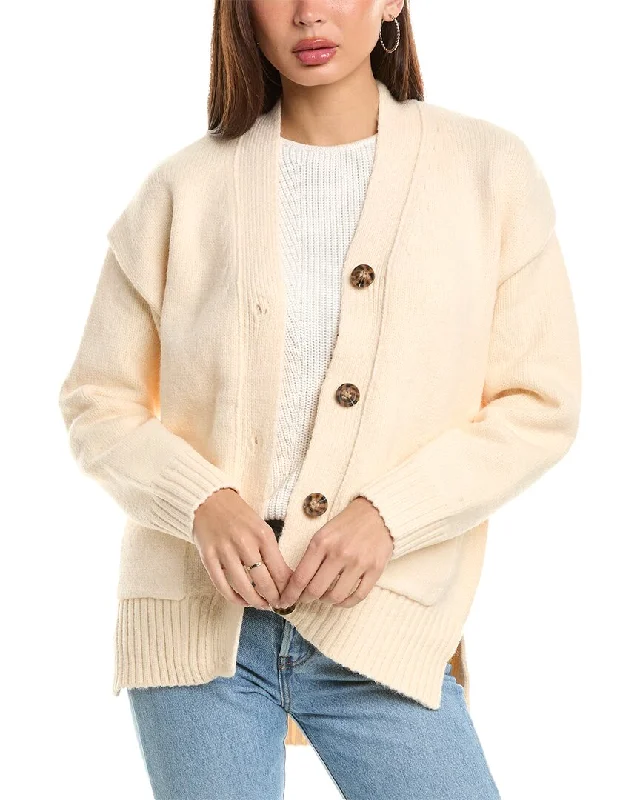 color block women cardigan with bold huesMaronie Cardigan