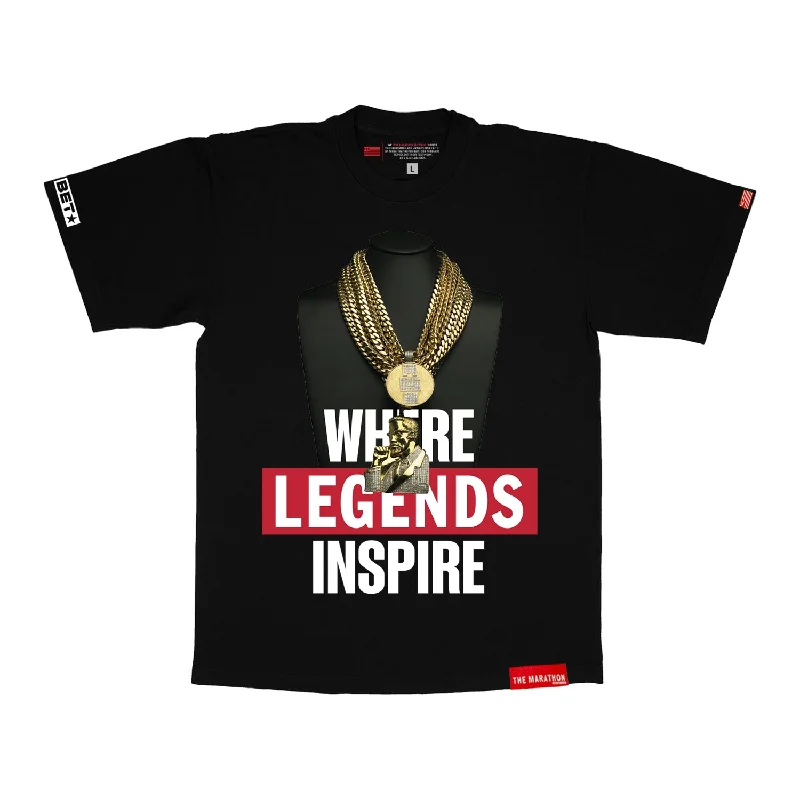 Floral Print Women T Shirt for a Feminine TouchTMC x BET "Where Legends Inspire" T-Shirt - Black