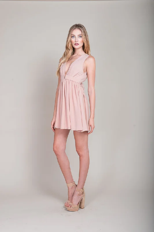 Strapless Women Dress with a Built - in Bra for Comfort and SupportLaine Day Festival Dress Blush