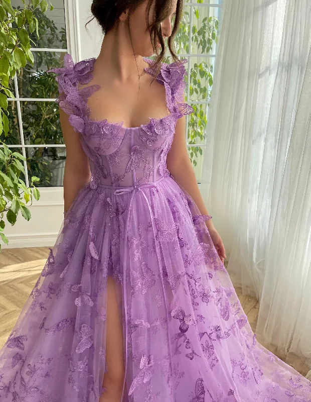 Halter Neck Women Dress to Show Off the Shoulders and NecklineWhimsical Flutter Gown