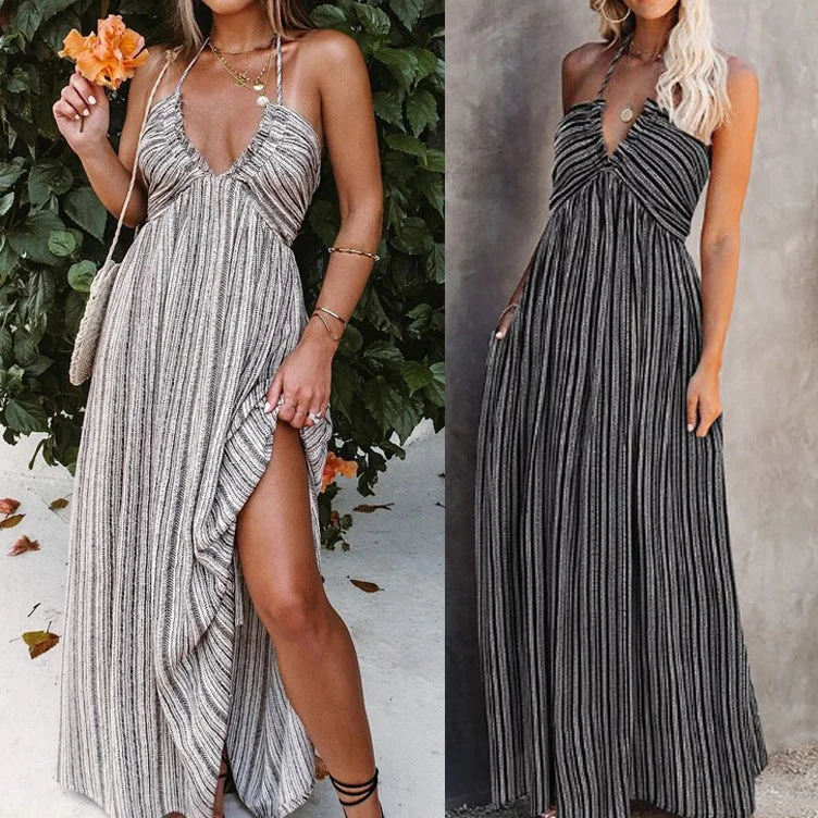 Shift Women Dress with a Simple and Classic Design for Everyday Wear2022 summer women clothing loose casual long dress sleeveless sexy split maxi dress ladies