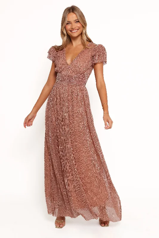 Lace - Embellished Women Dress for an Elegant and Sophisticated AppearanceCressida Maxi Dress - Rose Gold