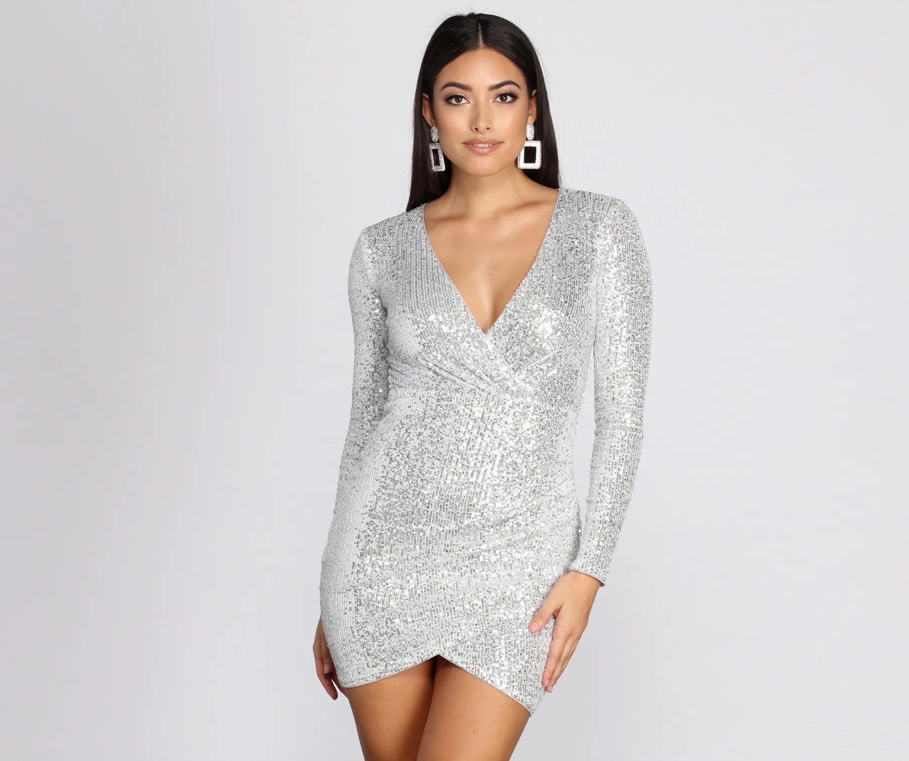 Strapless Women Dress with a Built - in Bra for Comfort and SupportShimmering Sequins Mini Dress