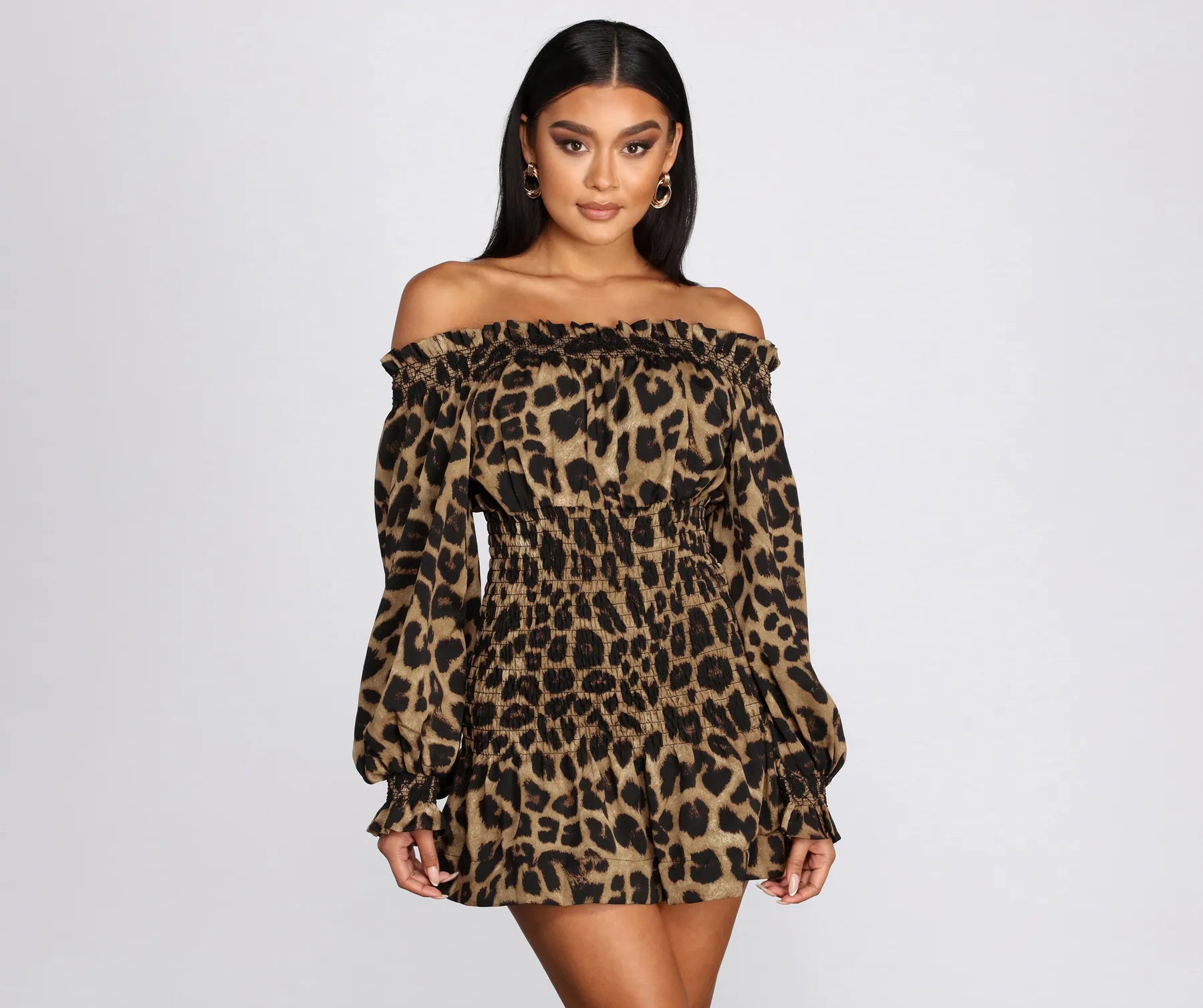 Maxi Women Dress with Floral Print for a Bohemian VibeCool Cat Leopard Off Shoulder Mini Dress