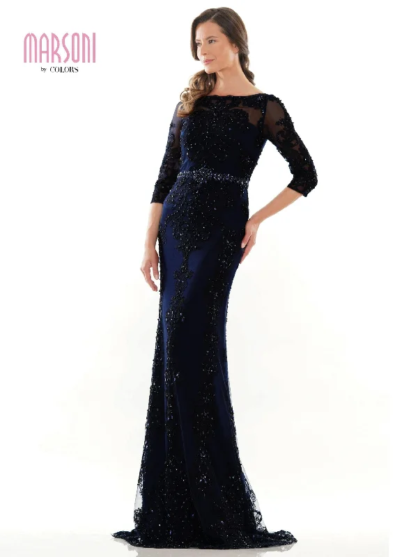 Long - Sleeve Women Dress in Velvet for a Luxurious Winter LookMarsoni Mother of the Bride Long Lace Dress 1123