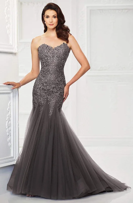 Mermaid - Style Women Dress with a Fitted Silhouette for Special OccasionsMontage by Mon Cheri - 118964 Strapless Tulle Trumpet Gown