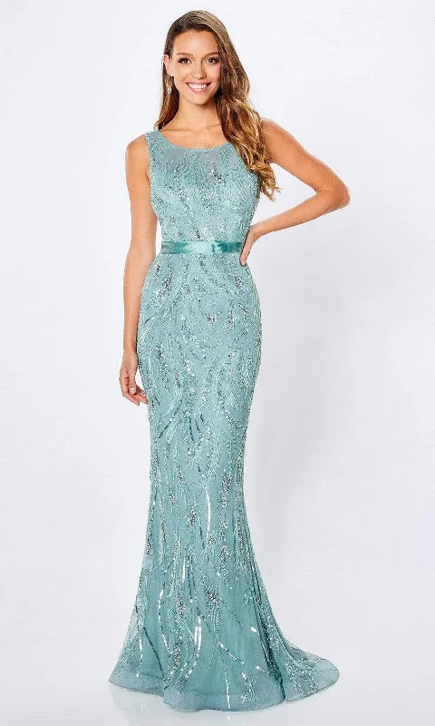 Wrap - Style Women Dress with Adjustable Fit for All Body TypesMontage by Mon Cheri - 221965 Bedazzled Sheath Evening Gown