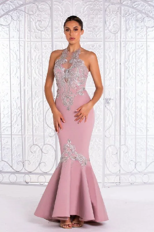 Lace - Embellished Women Dress for an Elegant and Sophisticated AppearancePortia And Scarlett 21249 Long Elegant Prom Dress