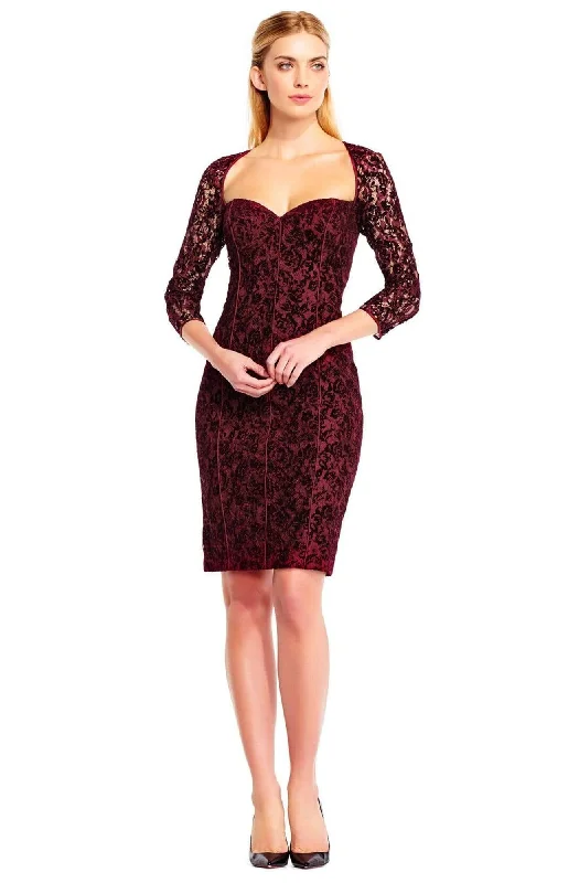 Lace - Embellished Women Dress for an Elegant and Sophisticated AppearanceAidan Mattox - MD1E201458 Fully Lace Sweetheart Sheath Dress