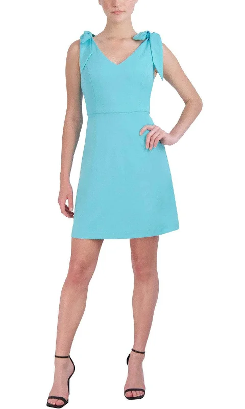 Halter Neck Women Dress to Show Off the Shoulders and NecklineBCBG Generation GT02D11 - Tie Sleeve Sheath Short Dress