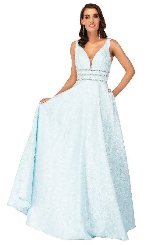 Empire Waist Women Dress to Accentuate the Bust and Conceal the WaistCecilia Couture - 2120 Sleeveless V-Neck Long Dress