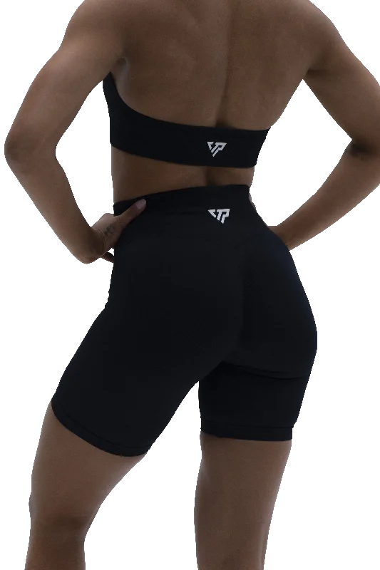 CORE SCRUNCH BIKE SHORTS - MIDNIGHT (BLACK)