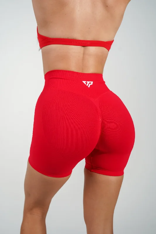 CORE SCRUNCH SHORTS - RED