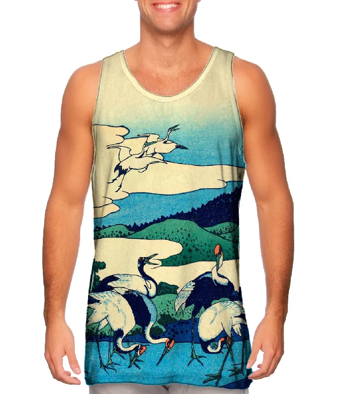 Plus Size Women's Side - Slit Tank Tops in Metallic ShadesKatsushika Hokusai - "36 Views of Mt. Fuji"