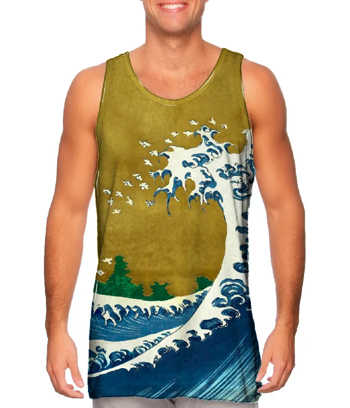 Women's Spaghetti Strap Tank Tops with Geometric PatternsKatsushika Hokusai "The Wave"