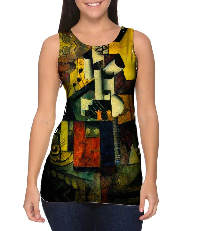 Square Neck Women's Organic Cotton Tank Tops in Earth TonesKazimir Malevich - "Musical Instrument" (1913)