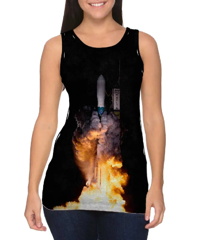 V - Neck Women's Moisture - Wicking Tank Tops for RunningKepler Mission Delta Ii Liftoff To Space