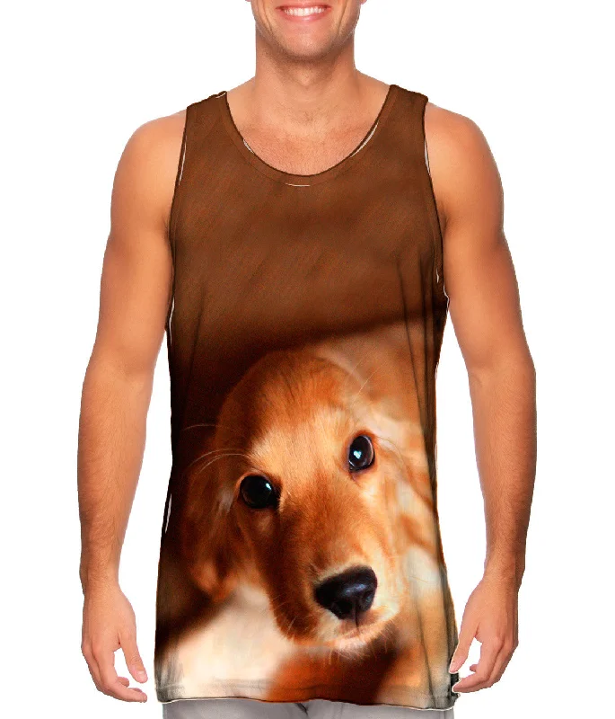 Plunge Neck Women's Seamless Tank Tops for a Smooth FitKindly Golden Cocker Spaniel