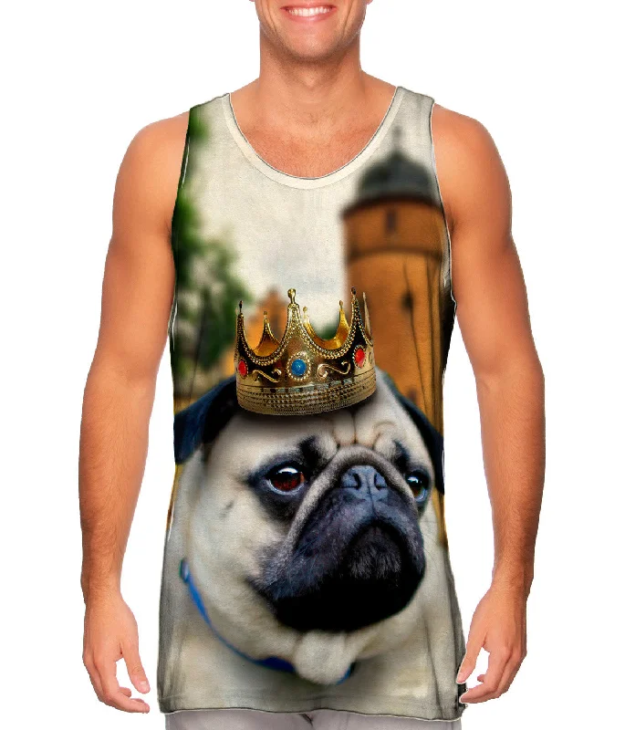 High - Neck Women's Silk Blend Tank Tops for a Luxurious FeelKing Castle Pug