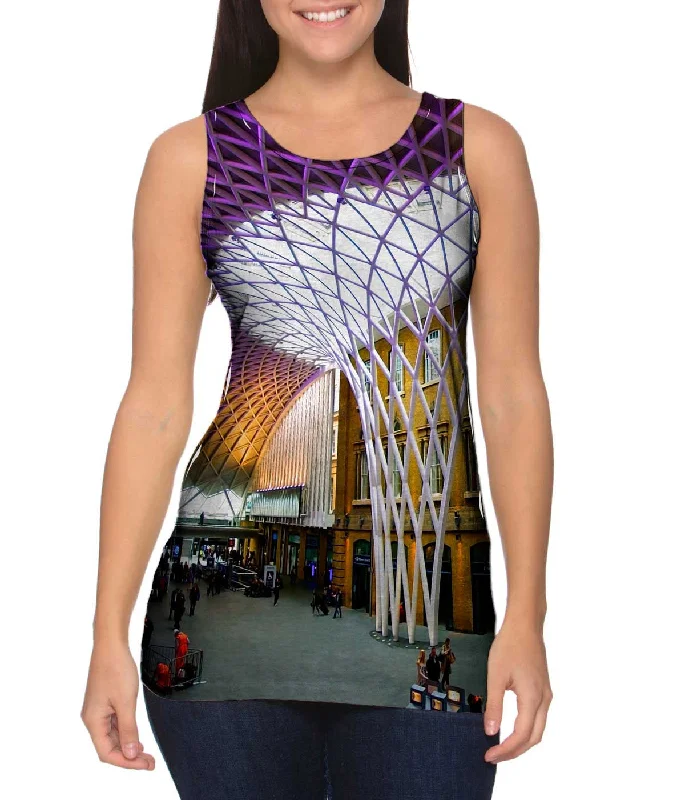 Women's Longline Tank Tops with Abstract PrintsKing Cross Station London