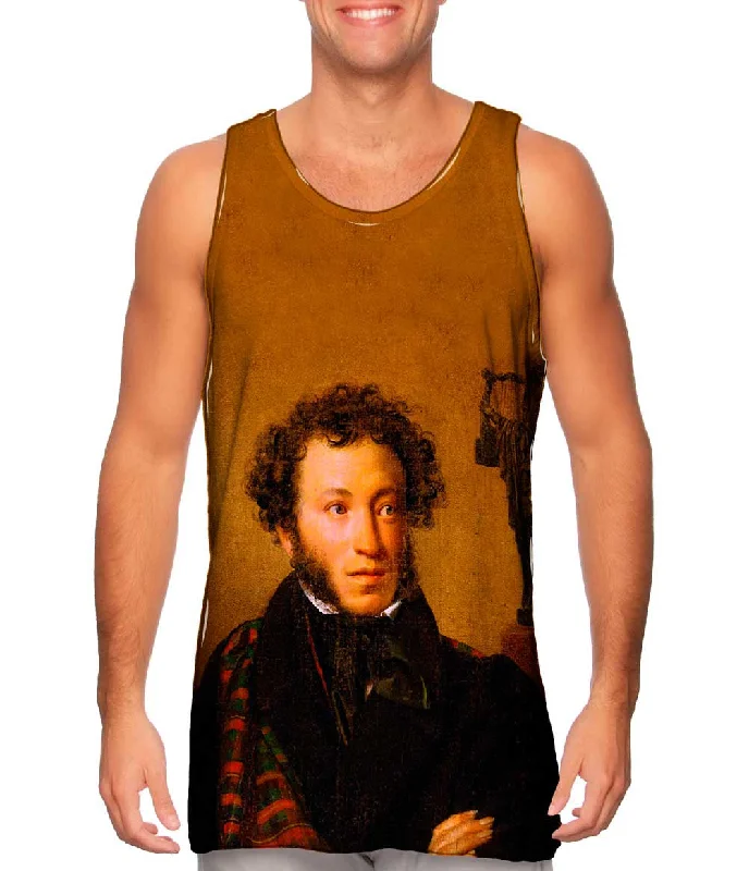 Mock Neck Women's Performance Tank Tops for CyclingKiprenskiy - "Alexander Pushkin" (1827)