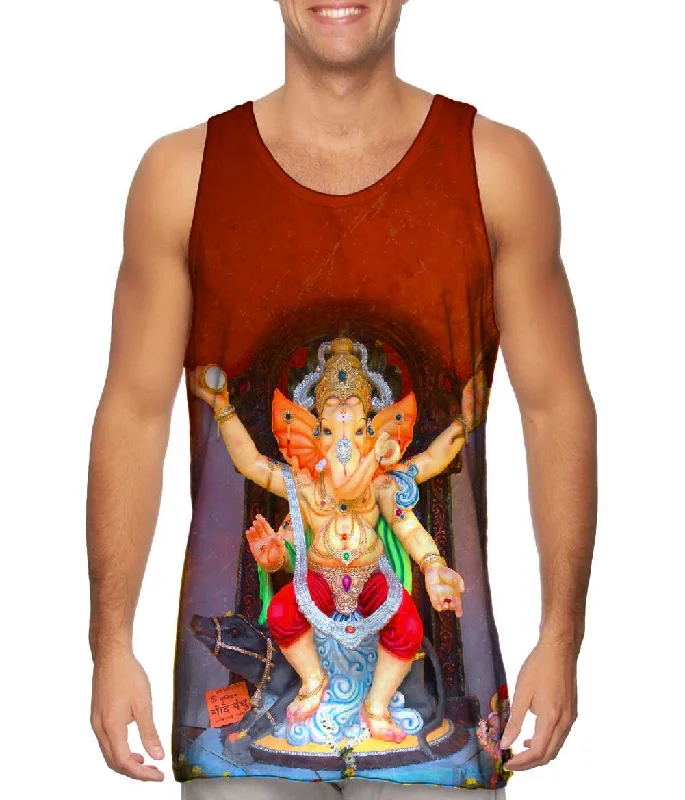 Women's Button - Down Tank Tops in Striped PatternsKirti Krishna Badkundri - "Lord Ganesha Idol from Belgaum Karnataka" (2013)