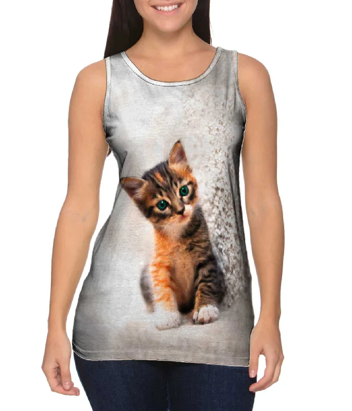 Women's Spaghetti Strap Tank Tops with Geometric PatternsKitty Cat Carpet Scratch