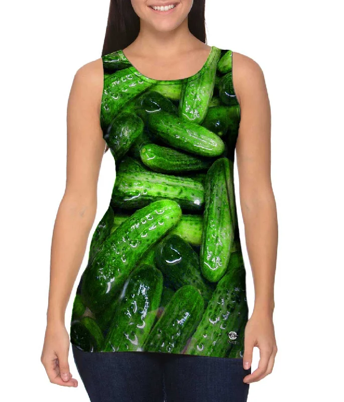 Halter Neck Women's Modal Blend Tank Tops for ComfortKosher Dill Pickles