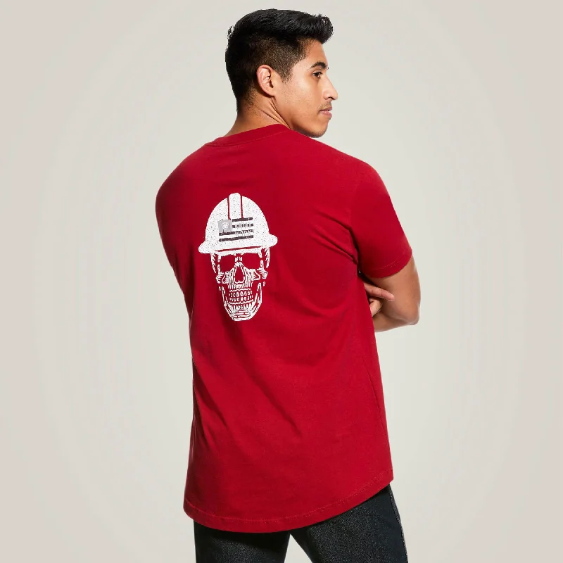 Rebar Cotton Strong Roughneck Graphic T-Shirt - Rio Red