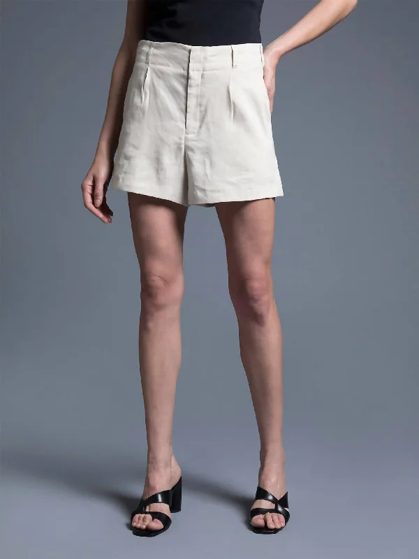 Rosalia Shorts In Pale Taupe