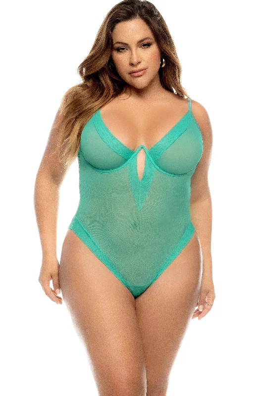 Lace Bodysuits for a Sexy and Elegant Bedroom LookRadiant Color Transparent Mesh Bodysuit | Plus Size