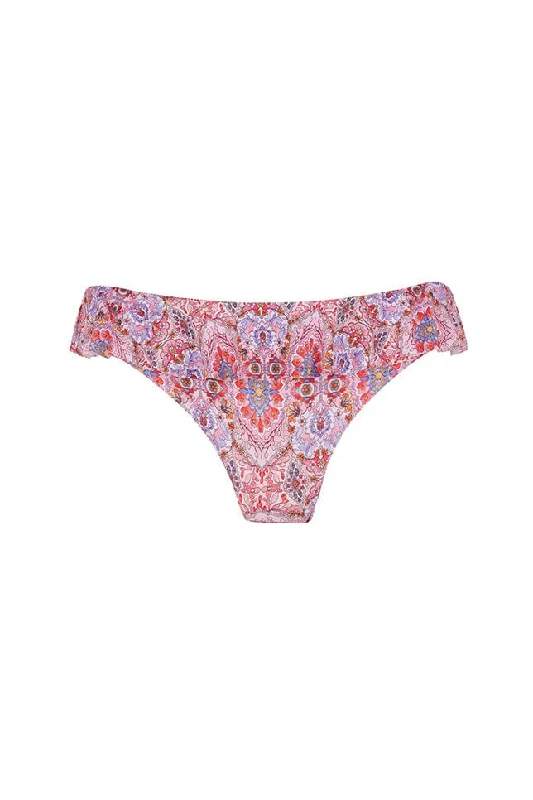 String bikini for a minimalistic and sexy beach styleAmalfi Pink Frill Bikini Bottoms